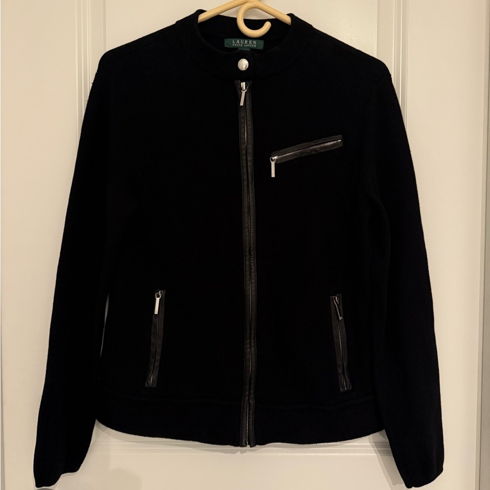 Ralph Lauren Black Jacket with Silver Hardware